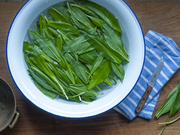 Wild Garlic and Cheddar Tart