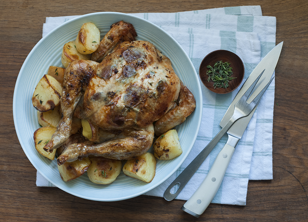 Roast Chicken With Summer Truffle And Thyme